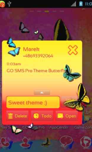 Theme Butterfly for GO SMS 3