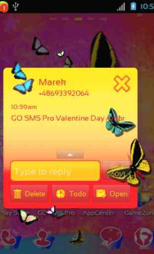 Theme Butterfly for GO SMS 4