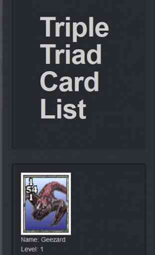 Triple Triad Card List 1