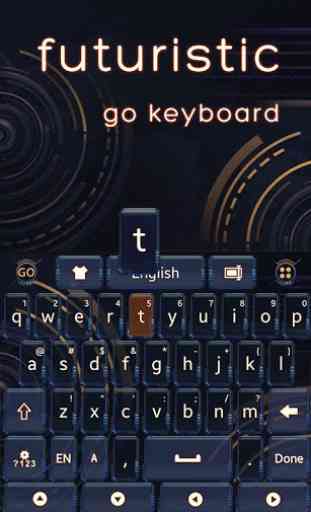Futuristic GO Keyboard Theme 2