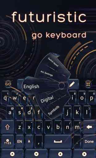 Futuristic GO Keyboard Theme 3