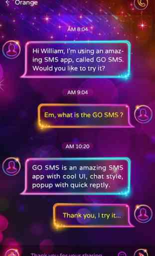 GO SMS PRO SHINE THEME 3