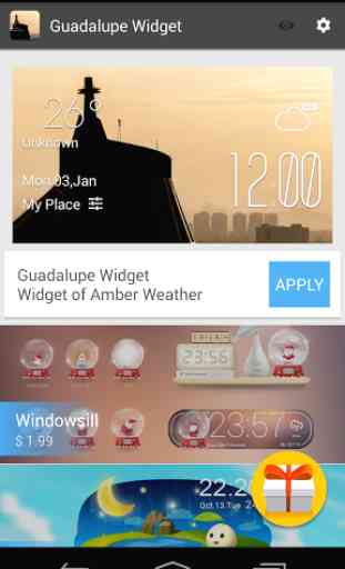 Guadalupe weather widget/clock 3