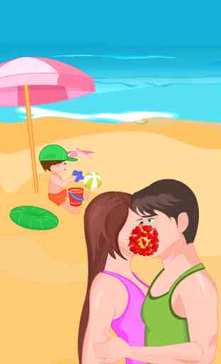Kissing Game-Beach Couple Fun 1