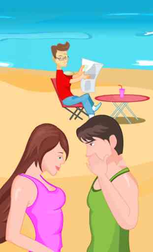 Kissing Game-Beach Couple Fun 3