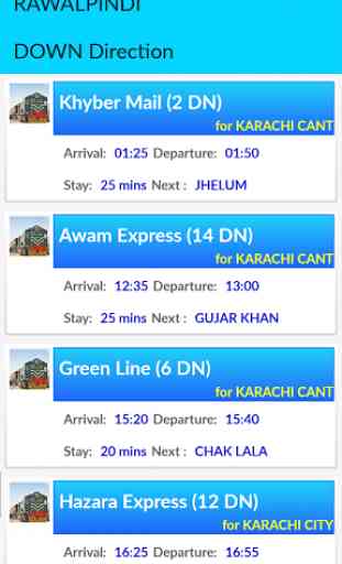Pakistan Railways Time & Fare 3