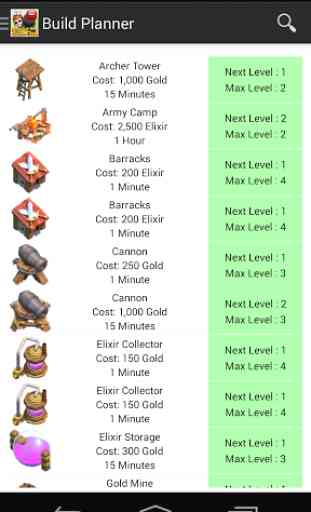 Planner for Clash of Clans 4