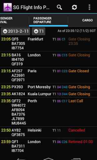 Singapore Flight Info Pro 2