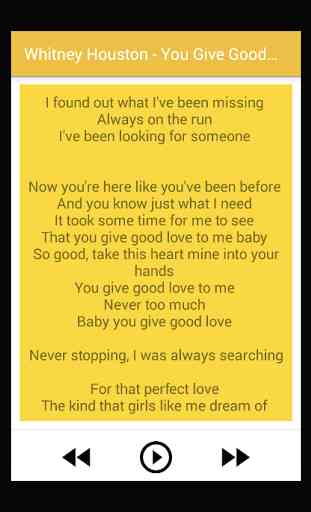 Whitney Houston Lyrics 3