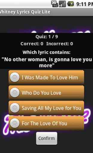 Whitney Houston Lyrics Quiz 2