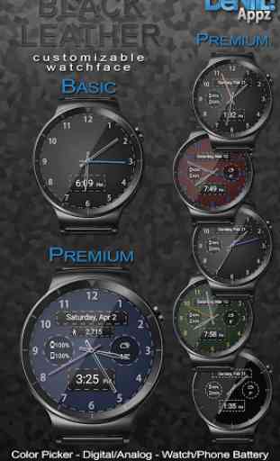 Black Leather HD Watch Face 1