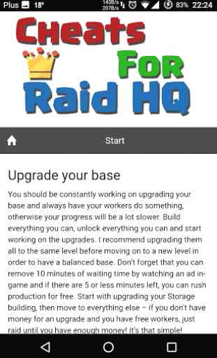 Cheats Tips For Raid HQ 2