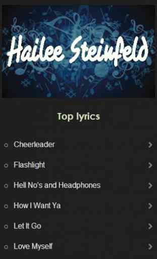 Hailee Steinfeld music lyrics 1
