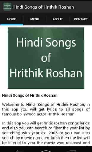 Hindi Songs of Hrithik Roshan 2