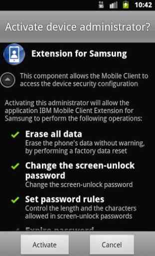 IBM Mobile Client for Samsung 2