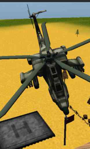 L'hélicoptère de combat vol 3D 3