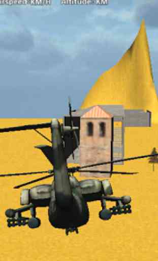 L'hélicoptère de combat vol 3D 4