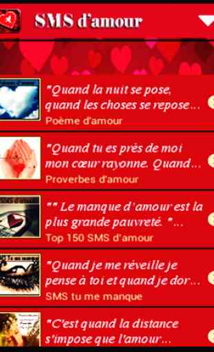 SMS D'amour Français 3