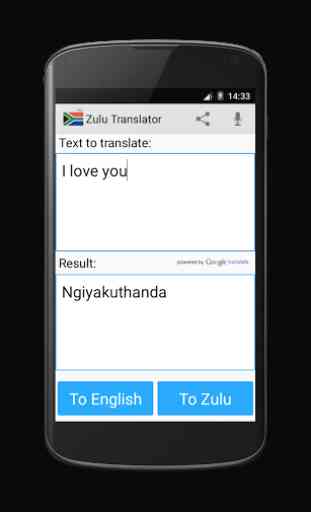 Dictionnaire traducteur Zulu 3