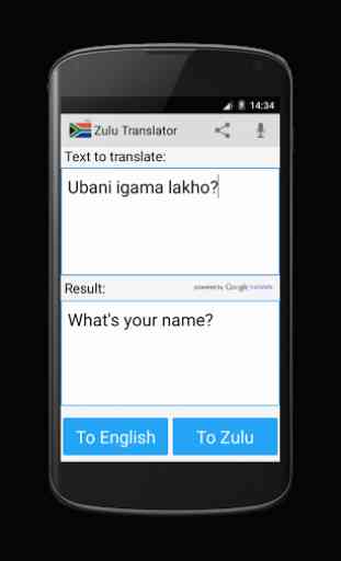 Dictionnaire traducteur Zulu 4