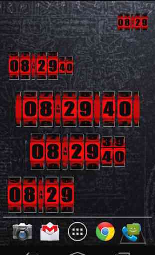 3D Rolling Clock RED 2