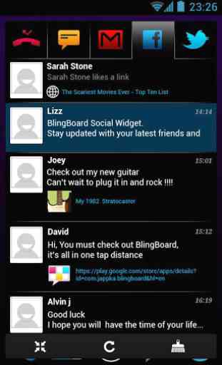 BlingBoard: Social Widget 1