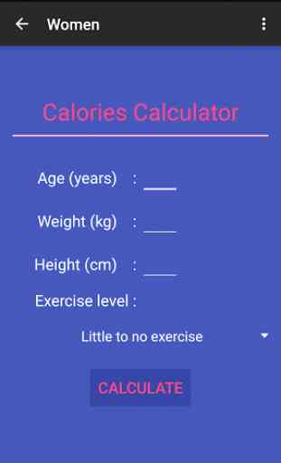 Calories Calculator 2
