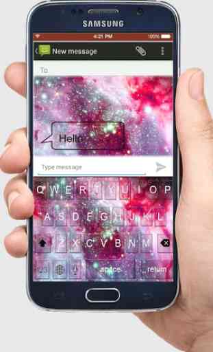 Galaxy Glitter Keyboard Theme 1