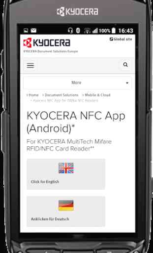 KYOCERA NFC App für Android 3