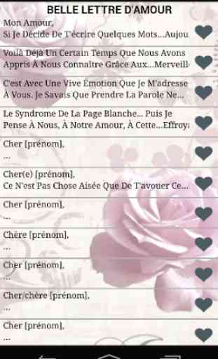 Lettres d'amour et sms 2