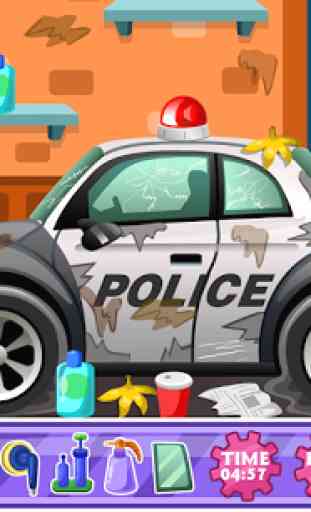 Nettoyage de voiture de Police 1