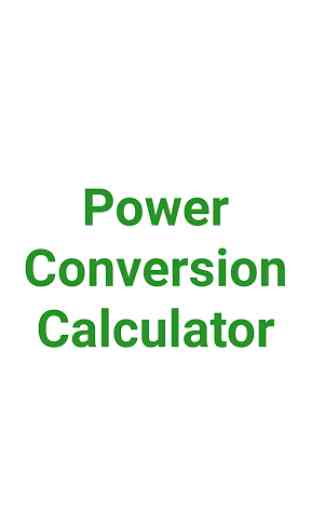 Power Conversion Calculator 1