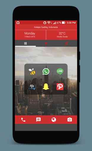 Red Grey Skin for KLWP 1