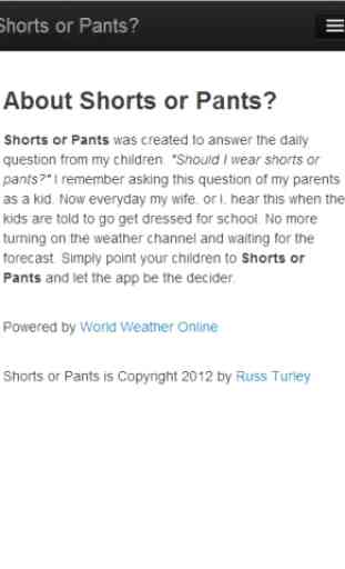 Shorts or Pants? 4