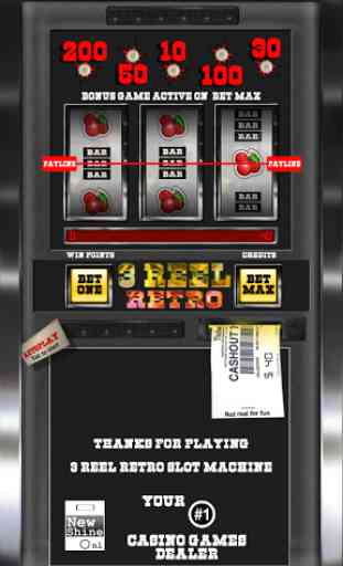 3 Reel Retro Slot Machine 4