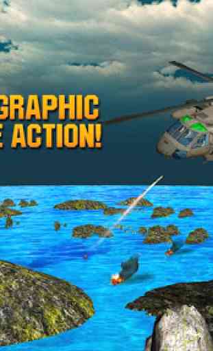 Hélicoptère 3D Guerre Gunship 3