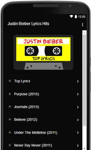 Justin Bieber Lyrics Hits 1