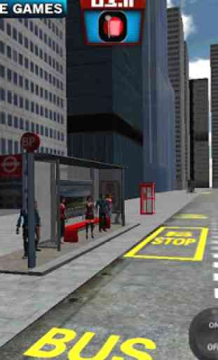 London city bus driving 3D 3
