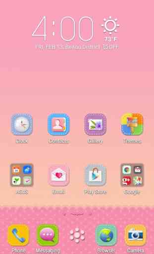 Lovely Pink ASUS ZenUI Theme 2