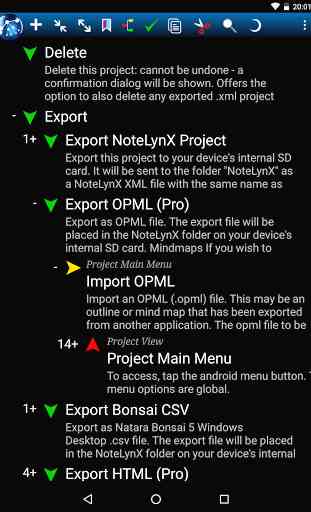 NoteLynX Outliner Mindmap 3