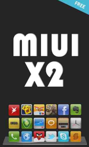 MIUI X2 Go/Apex/ADW Theme FREE 1
