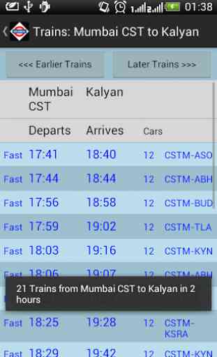 Mumbai Local Train Timetable 3