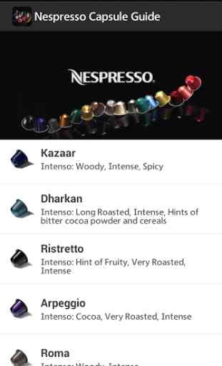 Nespresso Capsule Guide 1
