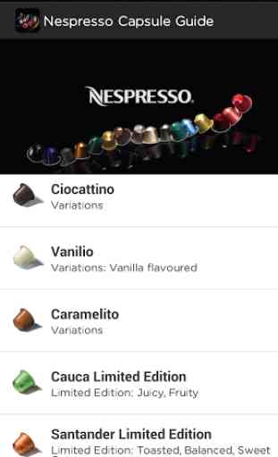 Nespresso Capsule Guide 2