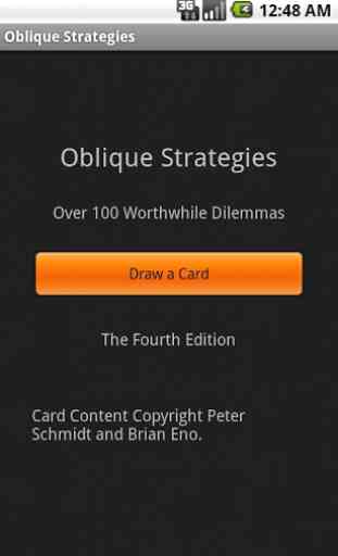 Oblique Strategies 1