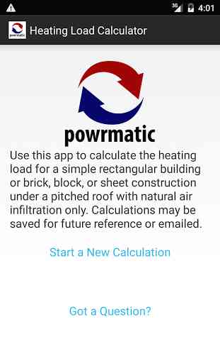 Powrmatic Heat Load Calculator 1