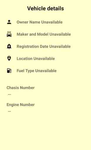 Vehicle registration details 4