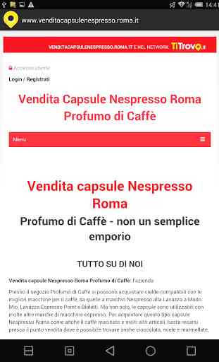 Vendita capsule Nespresso Roma 1