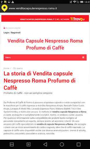 Vendita capsule Nespresso Roma 2