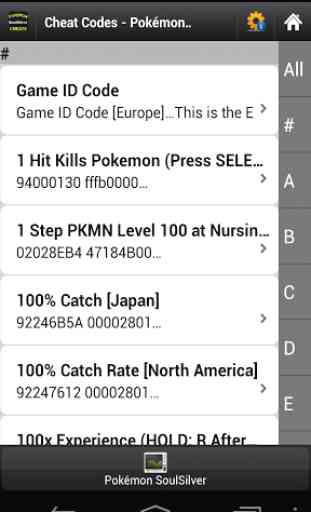 Cheat Codes Pokémon SoulSilver 1